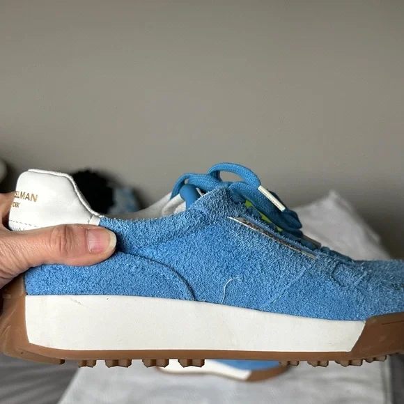Sam Edelman Layla Blue Suede Sneakers size 8M - Picture 6 of 13